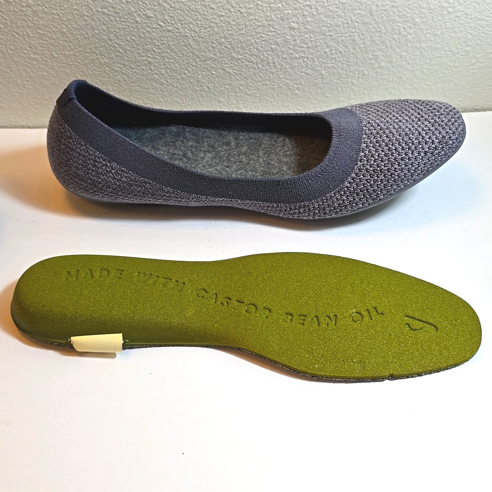 Allbirds Tree breezer knit ballet flats gray everyday slip-on size 10.5 - Picture 13 of 13